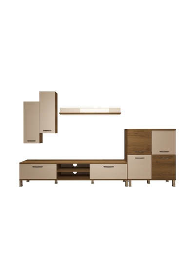 Decoraktiv Eko 6 Mdf Dvd Krom Ayaklı Tv Ünitesi Tv Sehpası Pera - Beyaz