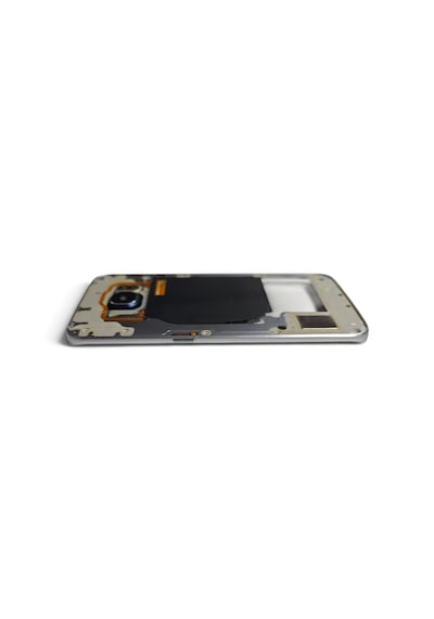 G925 Orta Kasa Galaxy S6 Edge Uyumlu Siyah Renk Orta Kasa Çerçeve + Ses Açma On Off Tuş Plastik Kamera Camı Ve Hoparlör Black
