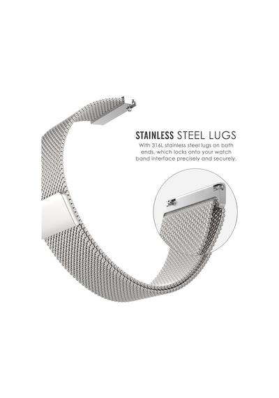 Samsung Galaxy Watch Active 2 Uyumlu Loop Metal Hasır Kordon 20mm