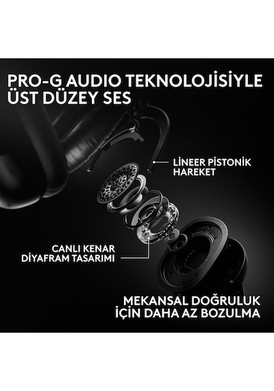 Logitech G Pro X3 Lightspeed Kablosuz Bluetooth Oyuncu Kulaklığı - Siyah