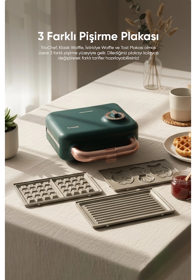 Fressi FR-TM51 700 W Tost Ve Waffle Makinesi