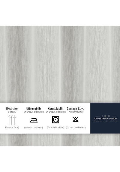 Gauze Fabric Design Lüks İpeksi Dokulu Bambu Kırışmaz Ütü Gerektirmez Ekru 375x250 Normal Pile 1 X 2.5 Yüksek Diğer