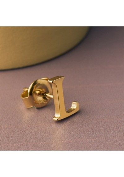Goldkupe 14 Ayar Altın L Harf Küpe 0,38 Gr-1370