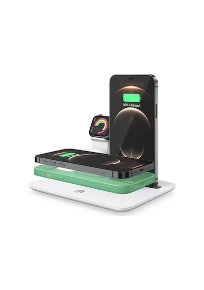Ally 4 İn1 15w Kablosuz Hızlı Şarj Standı Apple iPhone Uyumlu+iwatch+Apple AirPods Uyumlu Pro Wireless- 5775