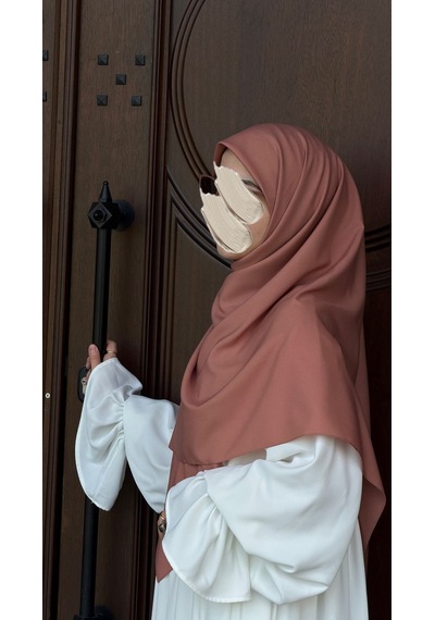 Qalortex Scarf Pamuklu Organik Modal Eşarp-soğan Kabuğu