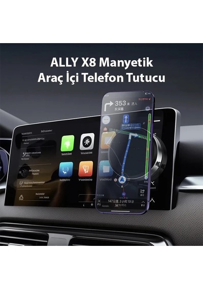 Ally X8 Magsafe Manyetik Araç İçi Telefon Tutucu- 5775