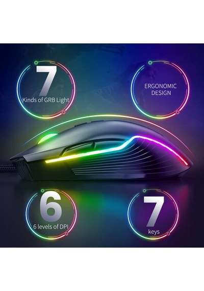 Onikuma CW905 Kablolu RGB Oyuncu Mouse