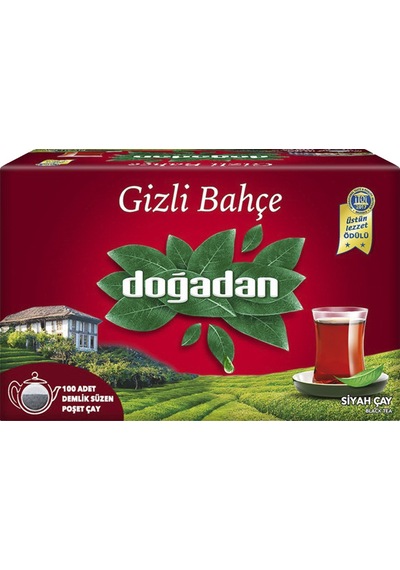 Doğadan Gizli Bahçe Siyah Demlik Süzen Poşet Çay 6'lı 100 x 3.2 G