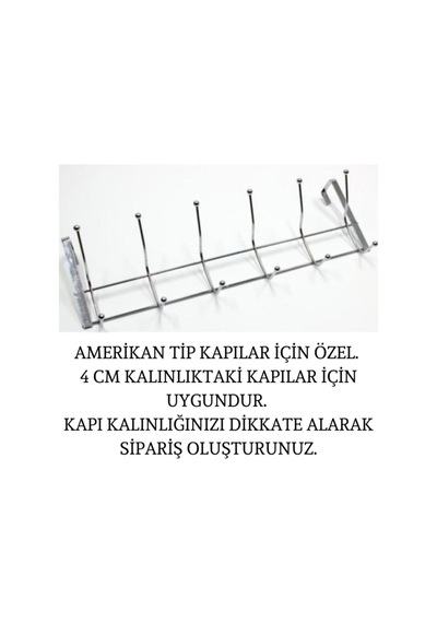 Nalbur Sepeti Krom Kapı Arkası Askısı 12 Kanca Çelik Amerikan Kapı Askılığı Metal Gümüş Tr Diğer