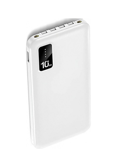 10000mah Powerbank Kendinden Kablolu Led Işıklı Taşınabilir Şarj Aleti Telefon Standlı Siyah