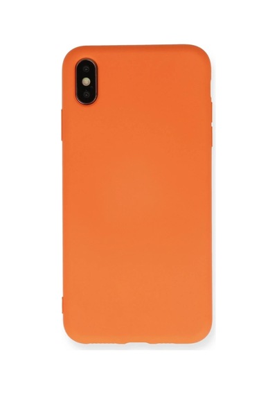 Apple İphone X Kılıf Nano İçi Kadife Silikon - Turuncu 0.2M-Çok Renkli