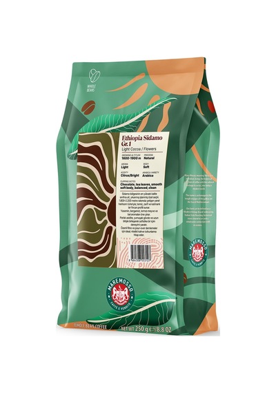 Ethiopia Sidamo Gr.1 Yöresel Filtre Kahve 250 Gr. Çekirdek Kahve