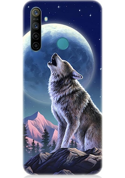 Realme 6i Uyumlu Silikon Kılıf Kurt Ve Ay
