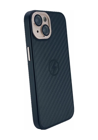 Apple Uyumlu iPhone 14 Grand Karbon Seri Arka Koruma Kılıf Siyah