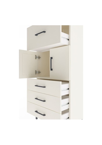 Arges Dolap Tek Raflı 4 Çekmeceli 2 Kapaklı 60x30x134 Aytaşı-... Aytaşı