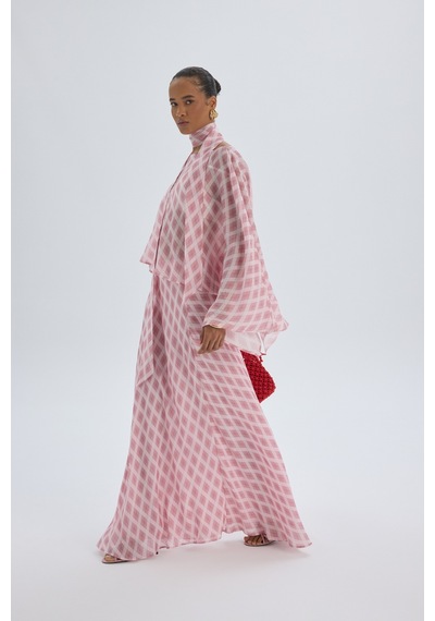 Mai Collection Marlowe Pembe Ekose İkili Takım