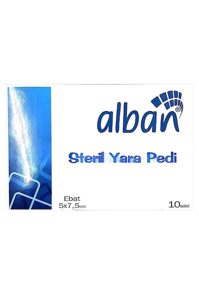 Alban Steril 5x7.5 Cm 10lu Paket Yara Pedi