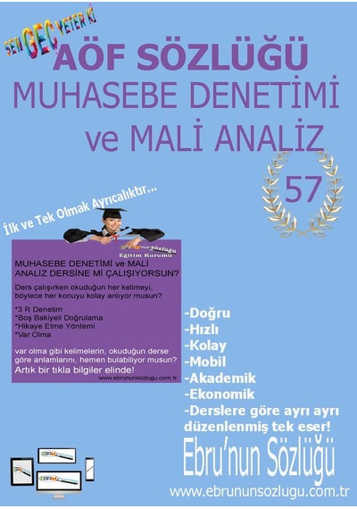 AÖF İİBF Ebrunun Sözlüğü Muhasebe Denetimi Ve Mali Analiz - Esözlük