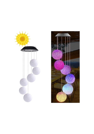 Greentech Güneş Enerjili Renk Geçişli Kristal Top Aydınlatma/gt-sl10 Çok Renkli