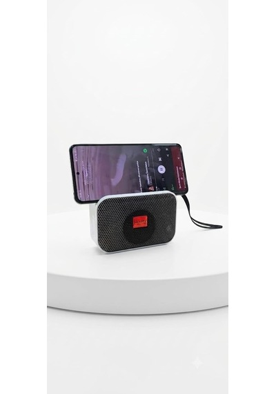 Bluetooth Hoparlör Speaker Led Işıklı Usb Ve Hafıza Kartı Destekli Telefon Standlı Taşınabilir Tam Bir  Performans Ürünü Kaybetseniz Üzülmeyeceğiniz lik Ürün Ön Panel Siyah