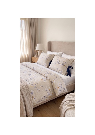 %100 Pamuk Çiçek Desenli Çift Kişilik Nevresim Seti 4 Lacivert Bağcıklı 2 Adet Tek Bağcıklı Yastık Kılıfı Ekru - 907788545 Ekru %100 Pamuk Çiçek Desenli Çift Kişilik Nevresim Seti 4 Lacivert Bağcıklı 2 Adet Tek Bağcıklı Yastık Kılıfı Ekru - 907788545 Ekru