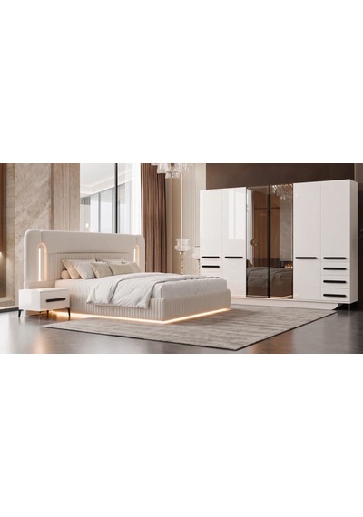 Armoni Mdf Bazalı Yatak Odası Takımı
