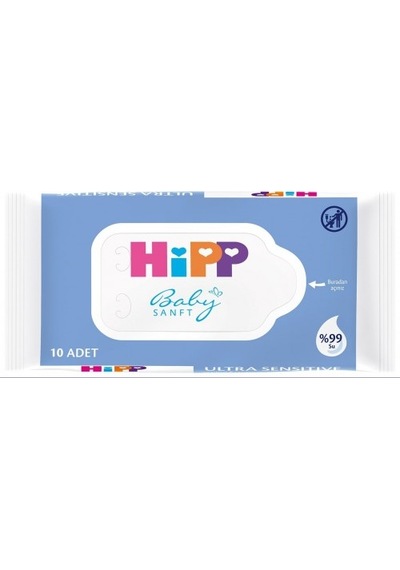 Hipp Ultra Sensetive Yenidoğan Temizlik Bakım Mendili 10'Lu