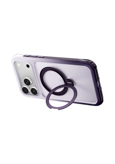 Apple Uyumlu iPhone 18 Pro Max Kılıf Wiwu As-204 Aeroshield Aurora Ultra Serisi M-safe Airbagli Standlı Kapak Mor