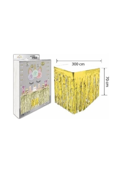 Metalize Masa Eteği Gold 70x300 cm