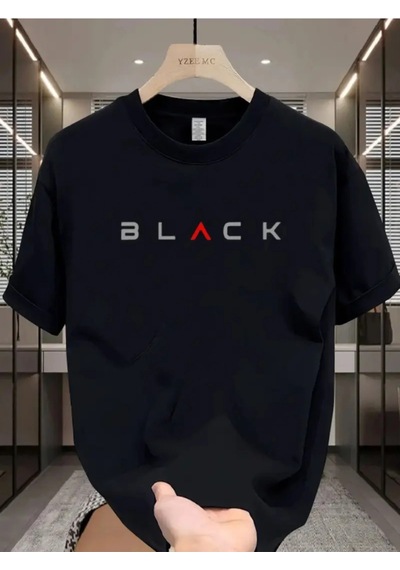 Startmore Unisex Black Baskılı Oversize Siyah