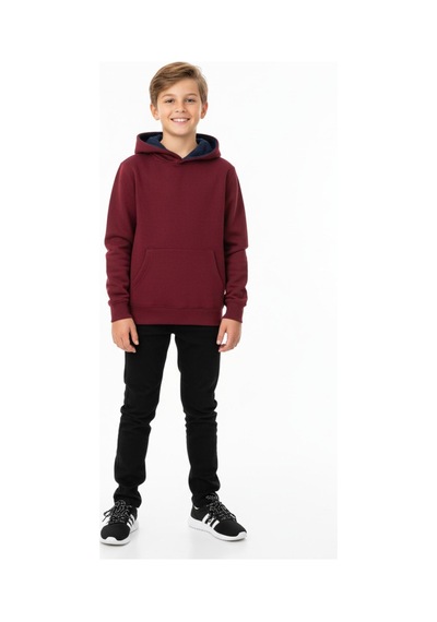 Baglan Erkek Çocuk Bordo Kapüşonlu Cepli 3 İplik Sweatshirt Bgl-st05002 Bordo Baglan Erkek Çocuk Bordo Kapüşonlu Cepli 3 İplik Sweatshirt Bgl-st05002 Bordo