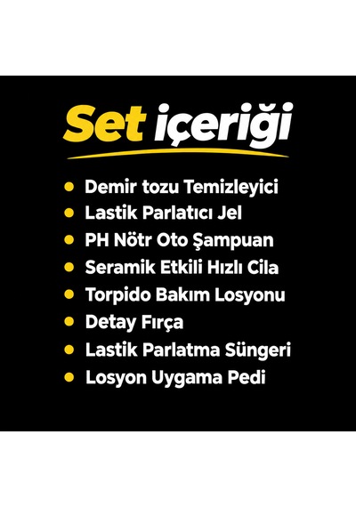 Oto Bakım Seti Oto Yıkama Temizlik Seti