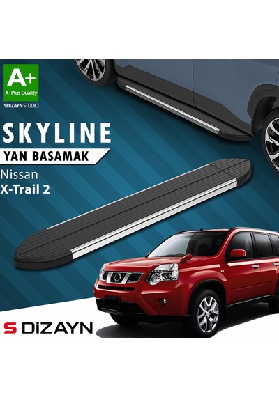 S-dizayn Nissan X-trail T31 Skyline Krom Yan Basamak 173 Cm 2007-2014 A+ Kalite