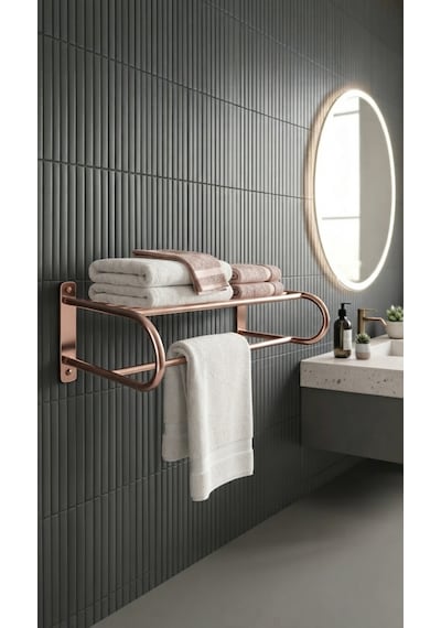 Otel Tipi Raf Havluluk Rose Gold