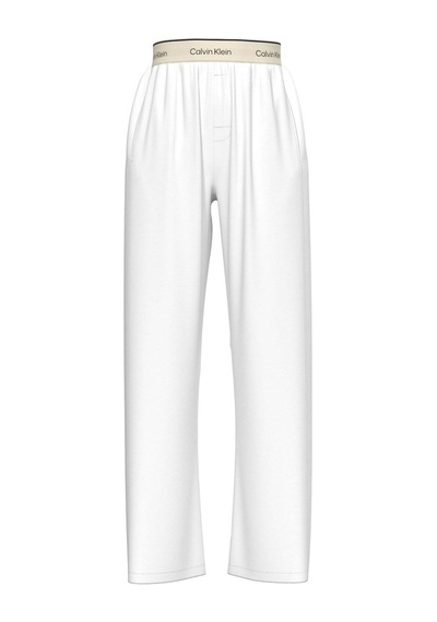 Calvin Klein Beyaz Kadın Pijama Alt Logo Super Poplın Pant-16300