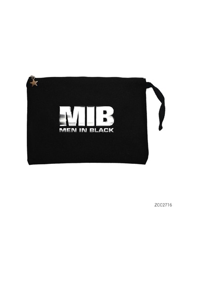 Zepplin Giyim Men In Black Logo - 2 Siyah Clutch Astarlı Cüzdan / El Çantası