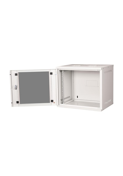 Lande - 9u 19" Cam Kapaklı Duvar Tipi Rack Kabinet Genişlik: 544 Mm Derinlik: 400 Mm Açık Gri Demonte