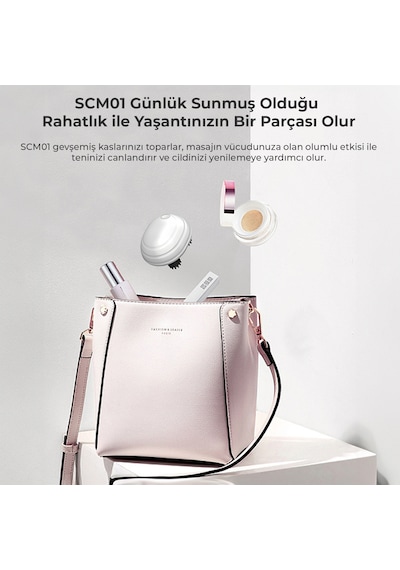 Lecoo SCM01 Kafa Bel Boyun Sırt Ayak Çok İşlevli IPX7 Taşınabilir Masaj Aleti Beyaz