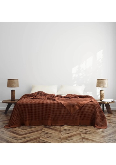 Majoli Optimus Yatak Örtüsü Ve Pike Çift Kişilik Kutulu 240x260 Cinnamon