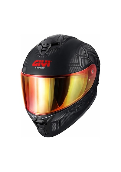 Gıvı 50.x Snake Mat Karbon Kask Kırmızı Vizör Tek Renk