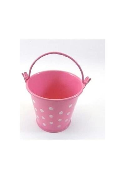 Benim Marifetlerim - Puantiyeli Pembe Metal Kova 1 Adet