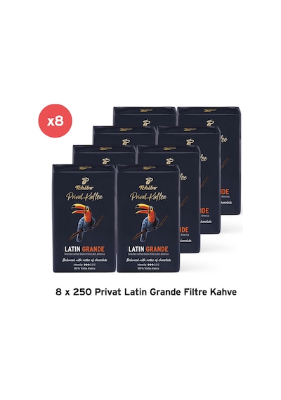 Tchibo Privat Latin Grande 8 x 250 G + Let's Brew Filtre Kahve Makinesi Beyaz Hediye
