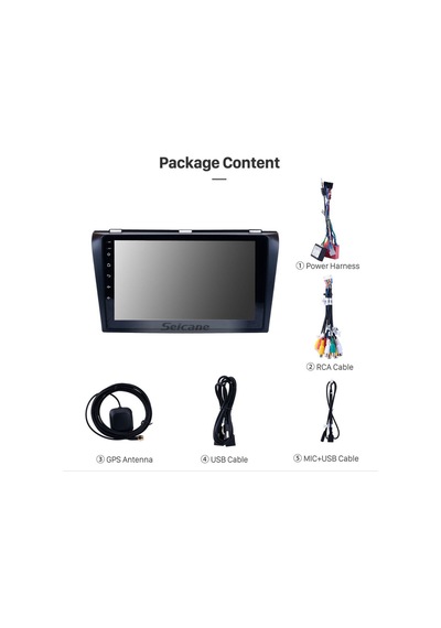 Mazda 3 2006-2012 Multimedya Navigasyon Usb Kamera Carplayer Uyumlu