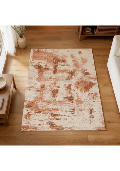 Kartela Halı Nivo Halı Kaymaz Taban Makinede Yıkanabilir Halı Bakır - 100 X 150 Cm