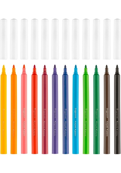 Bigpoint Keçeli Kalem 12'li Set X 12 Poşet