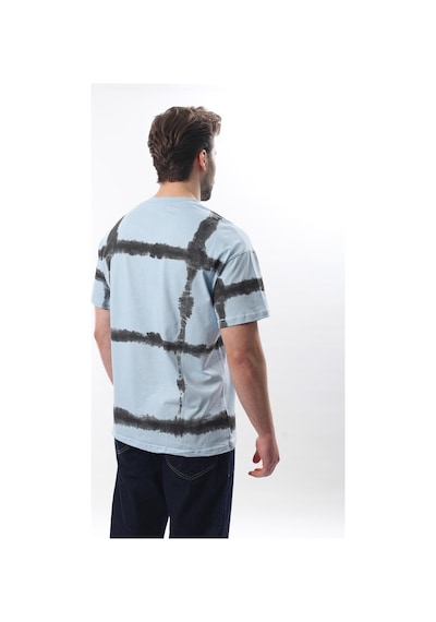 Madmext Bebe Mavisi Bisiklet Yaka Baskılı Basic Erkek T-shirt E7109 Bebe Mavisi Mavi