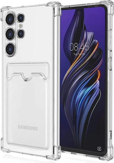 Newface Samsung Uyumlu,  Galaxy S24 Ultra Kılıf Kart Şeffaf Silikon - Şeffaf - Özel Seri 8683140692650