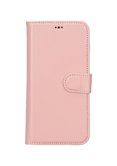Apple Uyumlu iPhone 15 Pro Max Deri Cüzdanlı Kılıf Mwwn Nu2 Pembe