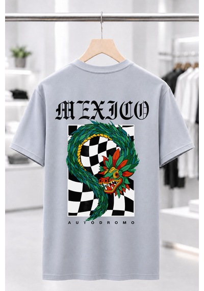 Bayloranzzo Mexico %100 Pamuk Heavy Cotton Premium Kalite Erkek Tişört Gri