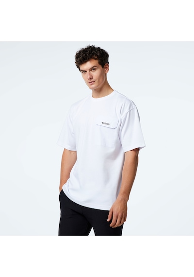 Columbia Heritage Erkek Beyaz Günlük T-shirt - Cs0376 Beyaz